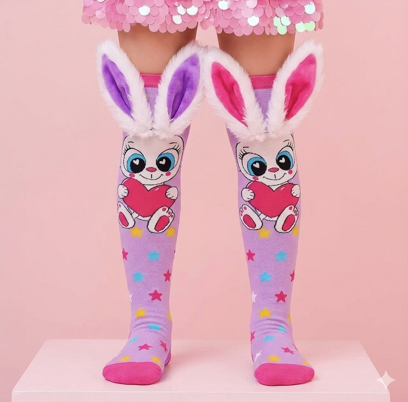 جوراب سه‌بعدی خرگوش گوش‌دار 🧦🐰😍