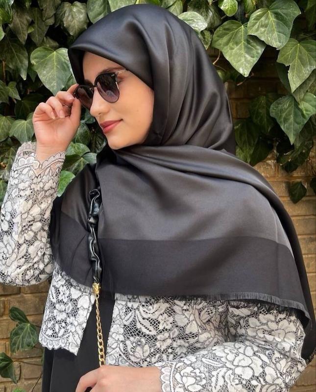 ‏روسری مشکی الیاف بامبو 🧕