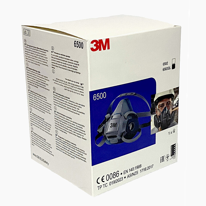 ماسک نیم صورت تری ام 3M 6502QL ساخت چین تحت لیسانس آمریکا با دو فیلتر 