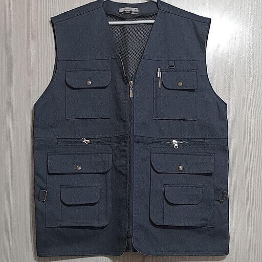 جلیقه خبرنگاری کتان کرم هشت جیب سالیان ا Cream linen press vest