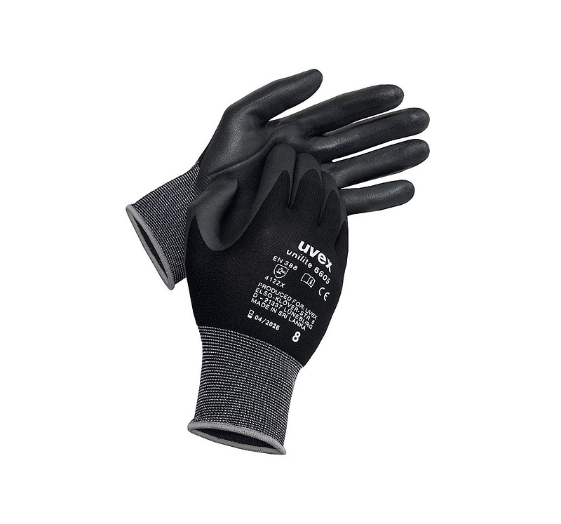 دستکش ایمنی UVEX مدل  ۱۶۳۵۰ شمیکال پارچه اصل انتی استاتیک تاچ Unilite 6605