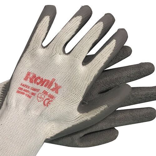 دستکش ایمنی لاتکس رونیکس مدل RH-9001 و 10 جفتی
