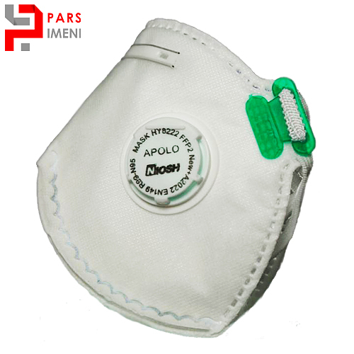 ماسک تنفسی تاشو ۱۲ عددی 6لایه مدل 8222 کربن اکتیو Apolo