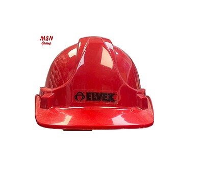 کلاه ایمنی ای بی اس قرمز مدل ELVEX   ABS safety helmet model ELVEX, industrial safety helmets, original ABS regulation, head protection helmets