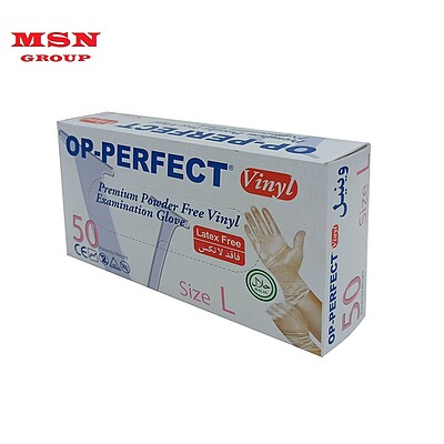 دستکش یکبار مصرف وینیل OP-PERFECT و 50 تایی