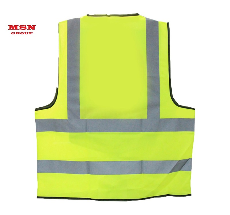 جلیقه ایمنی شبرنگ دار فسفری راهنمایی ترافیکی 4 خط Traffic safety vest with phosphorescent markings