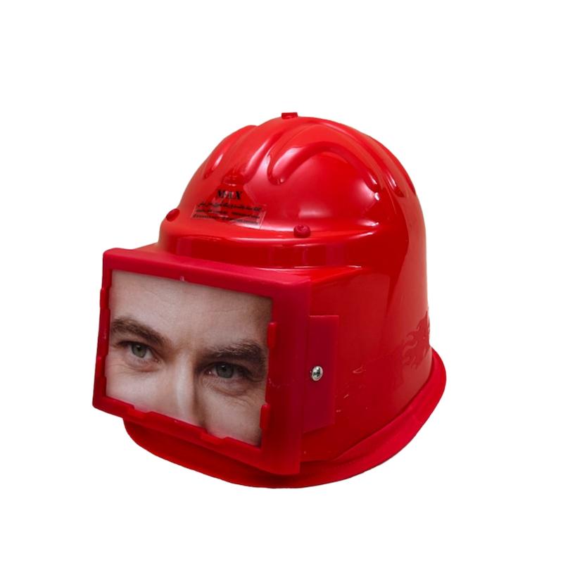 کلاه‌ سندبلاست ذرات پرتابی، شن‌پاشی گرد و غبار و مواد ساینده با شنل ضد اب