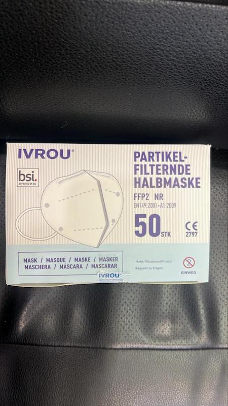 ماسک تنفسی تاشو بدون سوپاپ 6 لایهFFP2 اکتیو 50 عددی