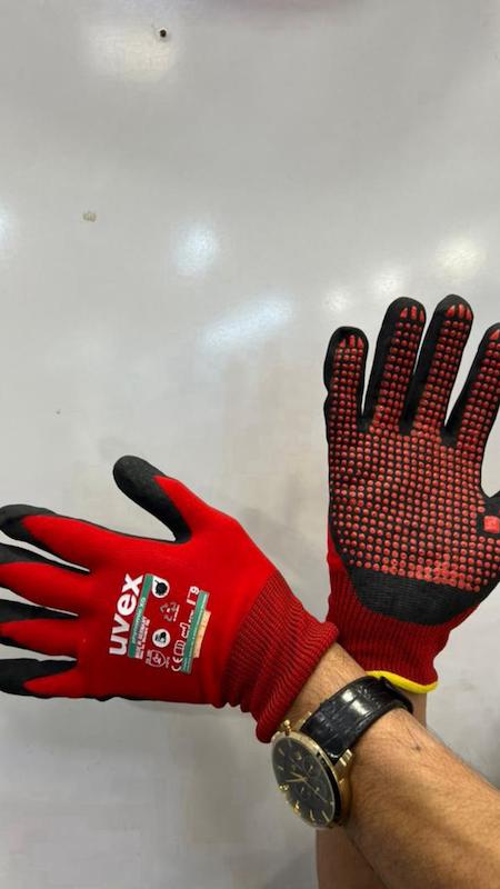 دستکش آنتی استاتیک تاچ پک ۶ جفتی تمام ابریشم شمیکال cot5 اورجینال uvex مدل phynomic Touch gloves Oeko standard 100 athletic ESD دستکش آنتی استاتیک uvex EN16350مدل  ESD