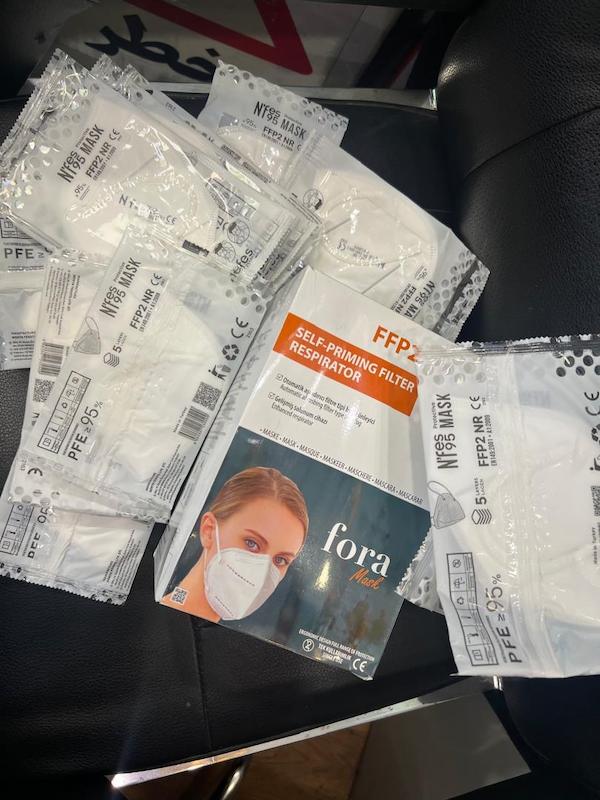  FFP2، ماسک FFP2، ماسک ضد ویروس، ماسک آلودگی هوا، ماسک کرونا جدید، ماسک وارداتی HY، ماسک FORA FFP2   H1: ماسک FFP2 FORA HY وارداتی با تاییدیه اروپا – بسته ۵۰ عددی تک‌سلفون
