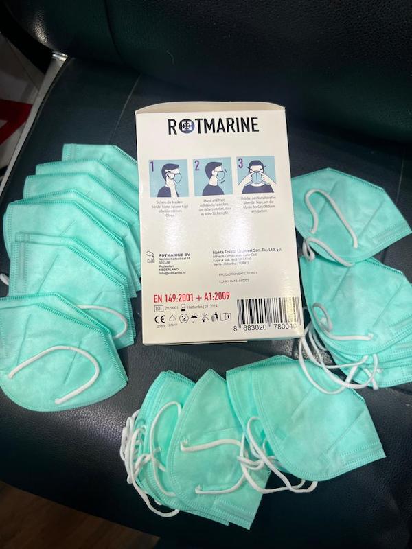 ماسک فیلتر دار ماسک TMARIINE MASKEN آلودگی هوا و کورونا و امیکرون و انفولانزا ارتقا یافته  دارای 6 لایه. KN95