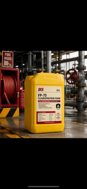 فوم فلوئوروپروتئینی FP-75 کاسپین پارس ایمنی قیمت لیتری می‌باشد و حداقل گالن ۲۰ لیتری می‌باشد وپروتئینی FP-75 کاسپین 6% و 3% کف آتش نشانی فلوئوروپروتین ویژه خود را با نام تجاری FP-75  FP-75  