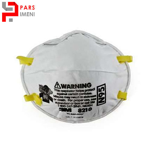ماسک تنفسی کاسه ای 3M اصلی مدل 8210 (N95) بسته 10عددی