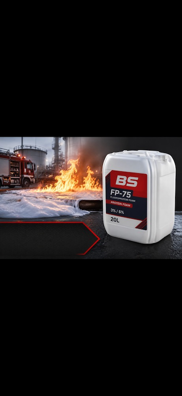 فوم فلوئورو ۳٪ هر گالن ۲۰ لیتری کاسپین با تاییدیه پروتئینی FP-75 وپروتئینی FP-75 کاسپین 6% و 3% کف آتش نشانی فلوئوروپروتین ویژه خود را با نام تجاری FP-75