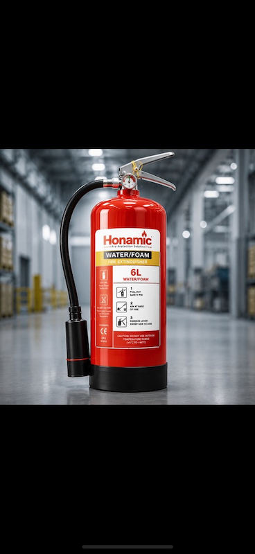 کپسول آتش نشانی 6 کیلویی آب و فوم هونامیک 6 kg water and foam fire extinguisher Honamic