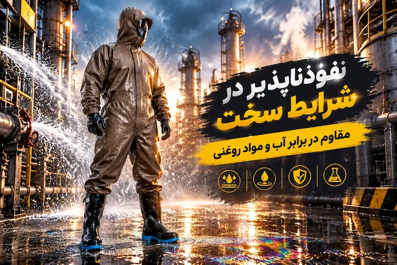 لباس کامل ماهیگیری سرهمی ضد آب تا گردن حتی زیپ