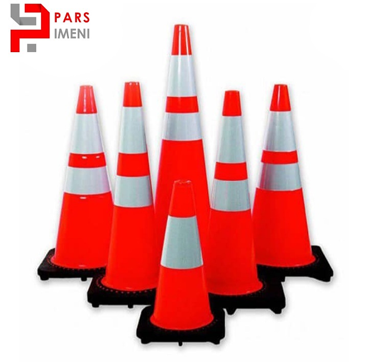 مخروط ترافیکی ۷۵ سانتی با شبرنگ 3 ام اصلی 