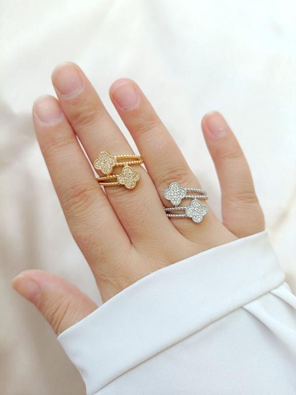 انگشتر زنانه جواهری طرح ونکلیف✨ 