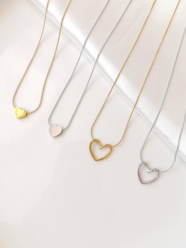 گردنبند قلب استیل 