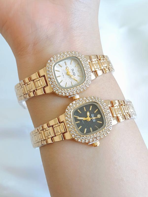 ساعت دور نگین زنانه