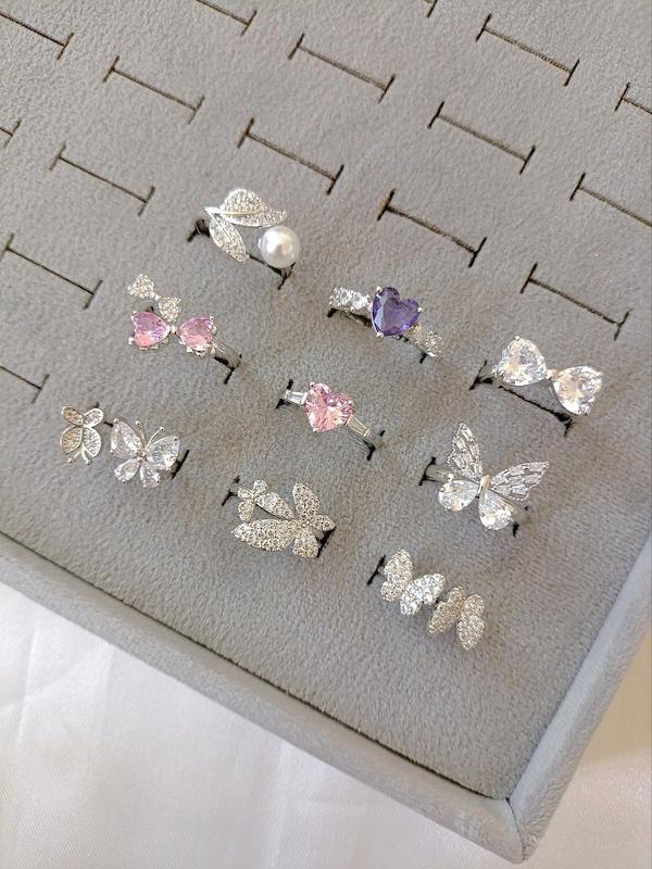 انگشتر های جواهری نگین سوارسکی 