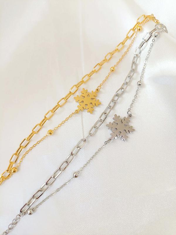 دستبند دو لاین طرح برف