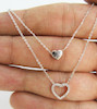 گردنبند دو پلاک قلب 