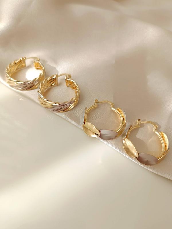 گوشواره های حلقه ای طرح‌دار 