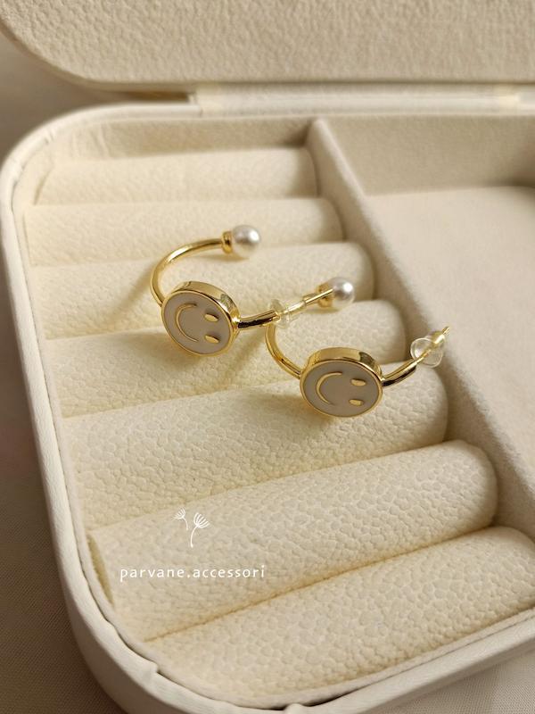 گوشواره حلقه ای مرواریدی 