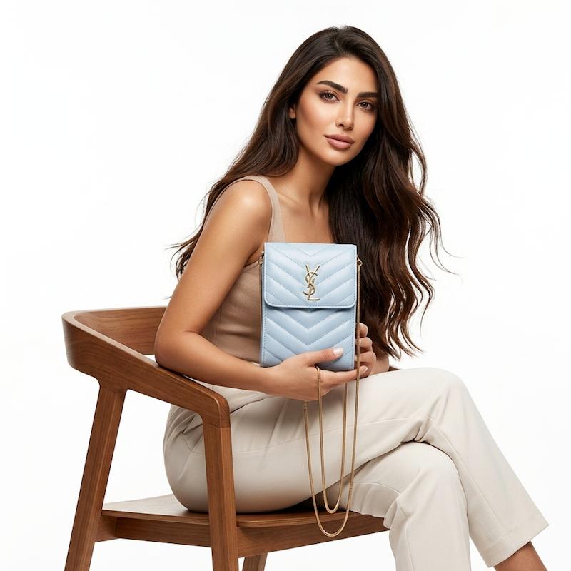 کیف پاسپورتی مدل کارلا طرح YSL  