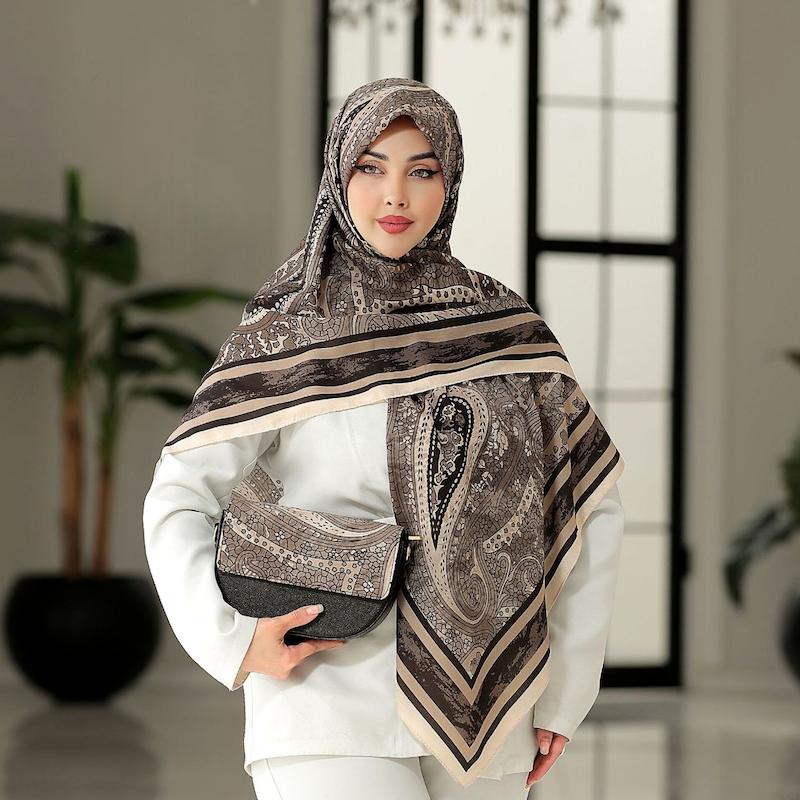 ست کیف و روسری مدل توران طرح لویدور