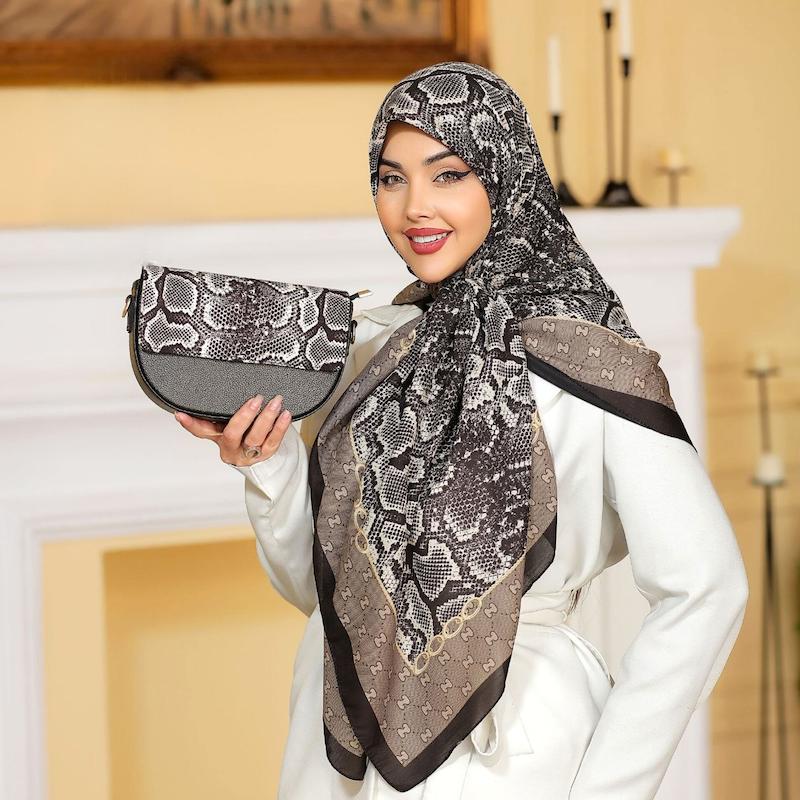 ست کیف و روسری مدل سیمین طرح لویدور