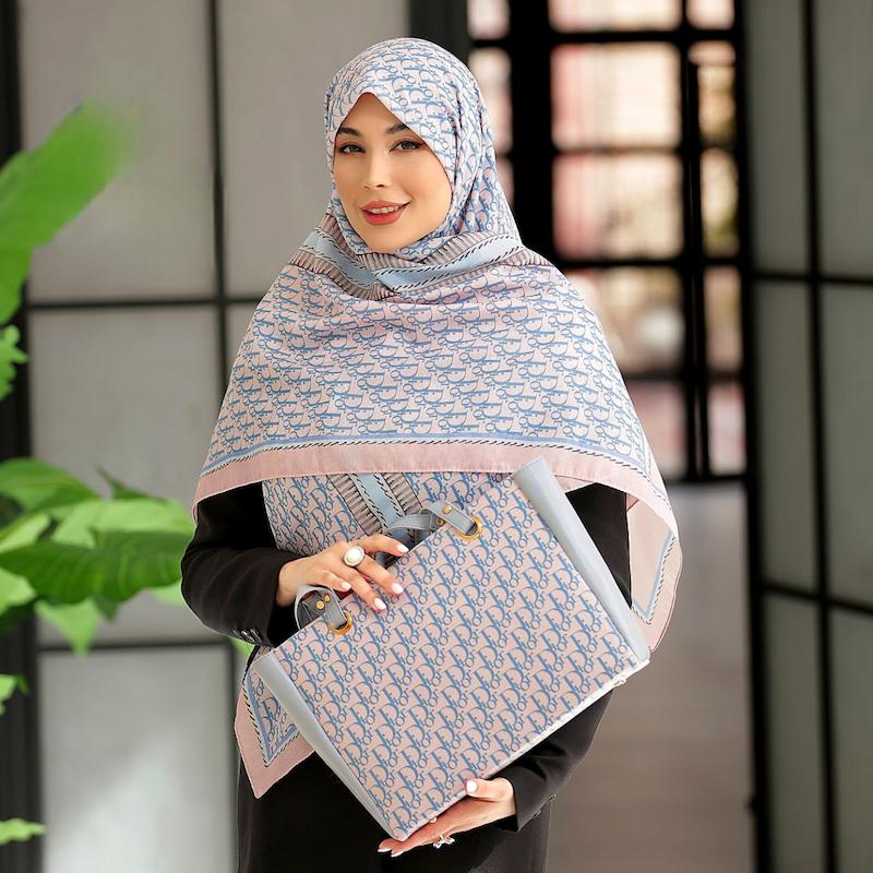 ست کیف و روسری مدل پوران طرح دیور