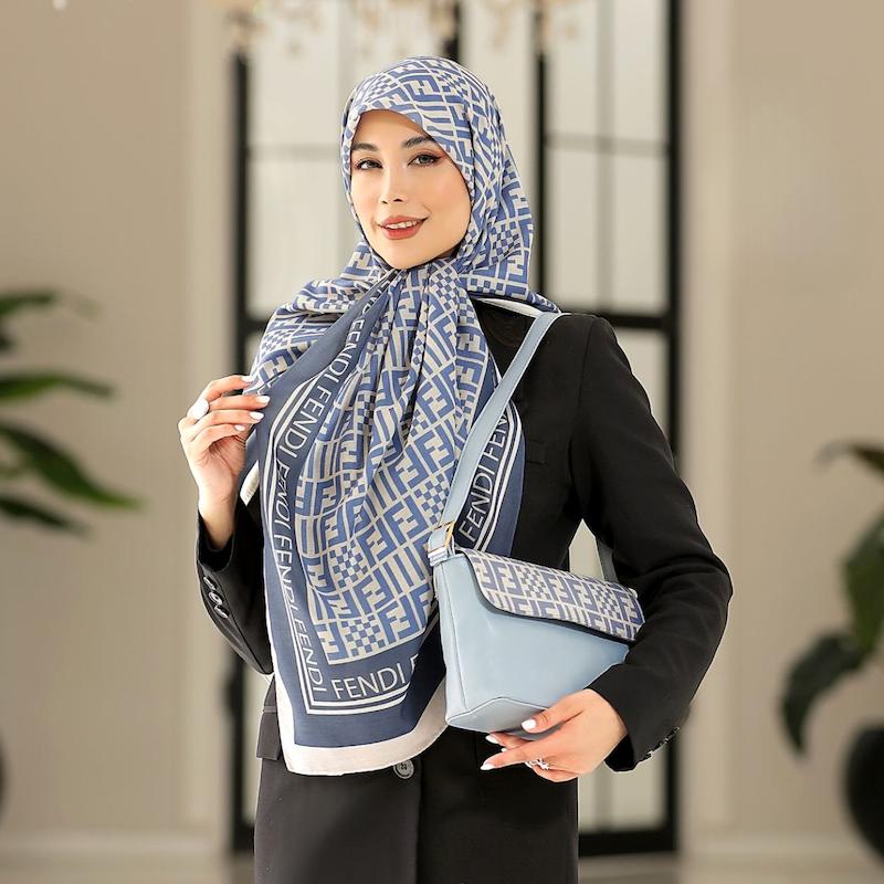 ست کیف و روسری  مدل آیدا با طرح جذاب فندی