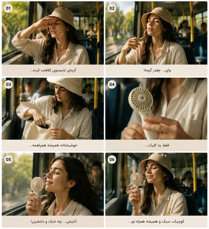 پنکه شارژی مدل DianDi