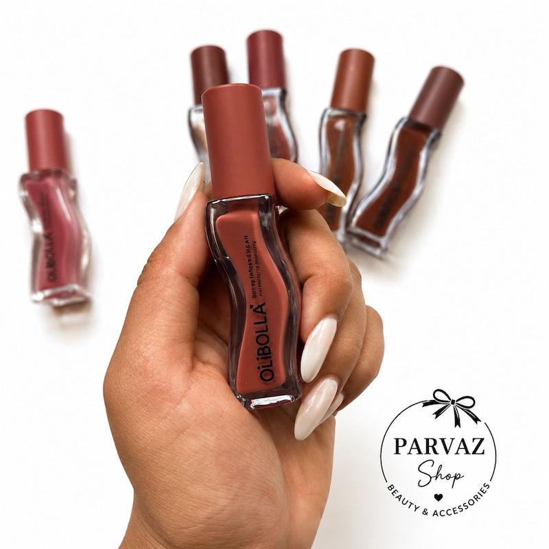 لیپ گلاس شکلاتی دوپ گیسو olibolla🧋