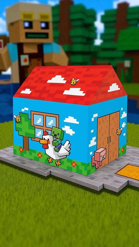 چادر خانه کودک کرومی و ماینکرافت کد 3387