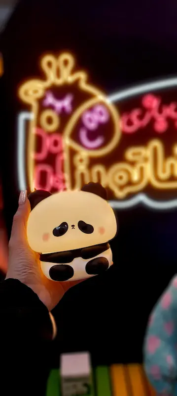 چراغ خواب سیلیکونی پاندا کد 1120