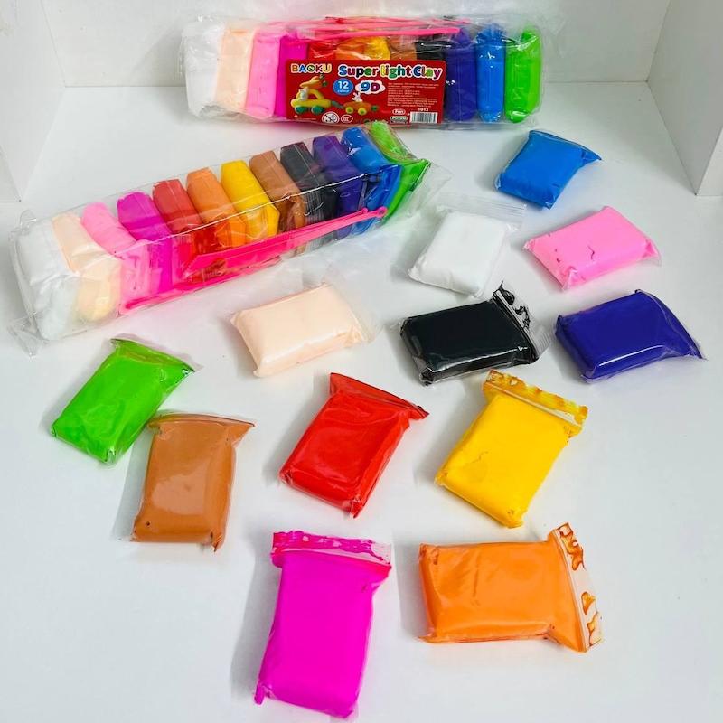 خمیر کلی ۱۲ رنگ‌ یا خمیر سبک  کد 0790