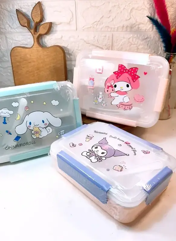 ظرف غذا سانریو کرومی و دوستان سه قسمتی کد 1947