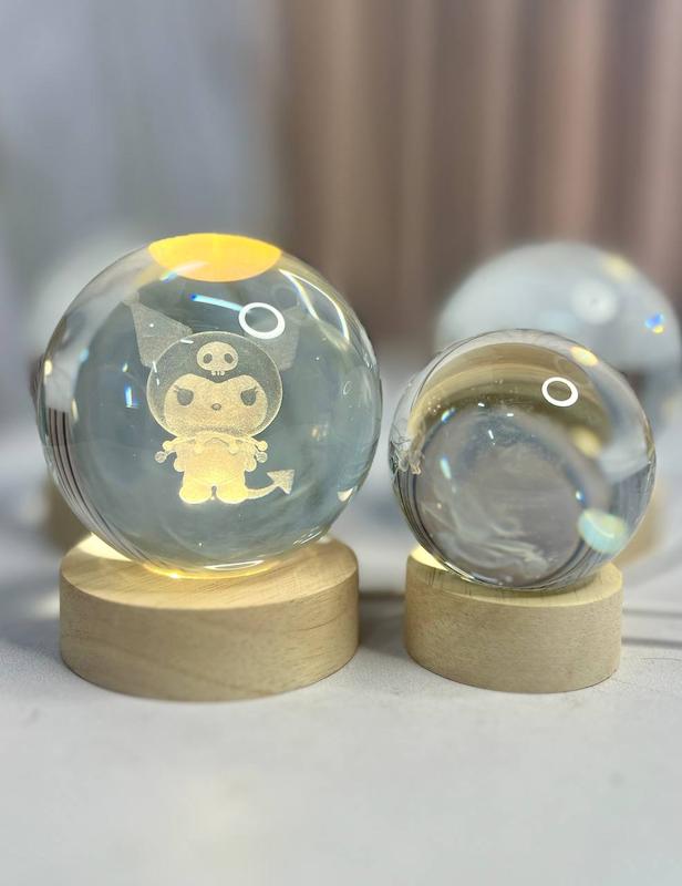 گوی کریستالی چراغدار کوچک کد 3572