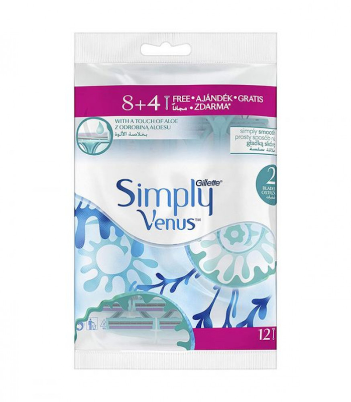 ژیلت زنانه 2 لبه ونوس بسته 12 عددی