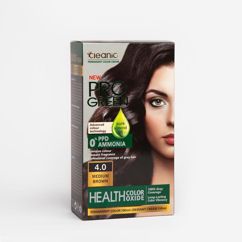 کیت رنگ موی بدون آمونیاک کلینیک کیندی Cleanic شماره (4.0 قهوه ای متوسط)