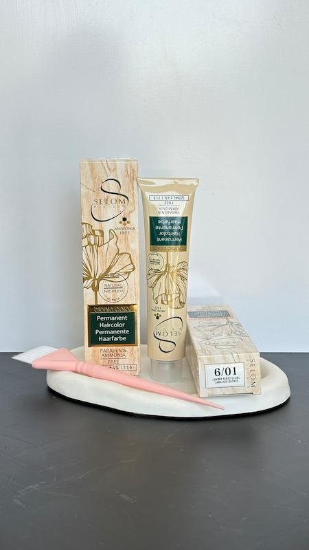 رنگ مو بدون آمونیاک سلوم پلاس selom plus hair رنگ مو شماره(6.01)