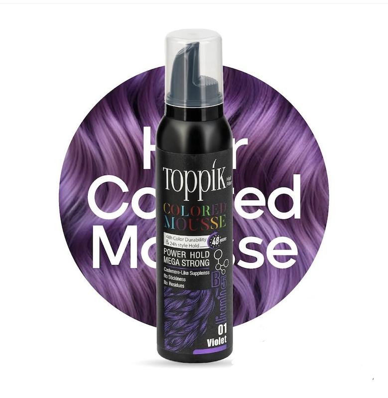 موس مو رنگی بنفش تاپیک violet فانتزی 