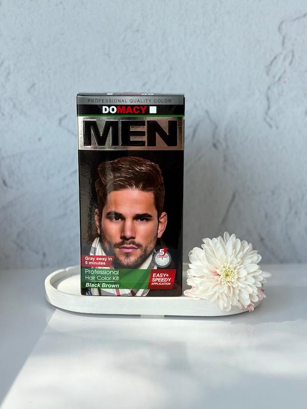 رنگ مو مردانه دوماسی مشکی قهوه ای (کیت رنگ مو آقایان)