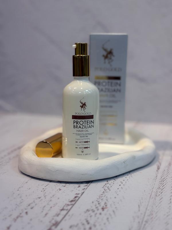 روغن آرگان و پروتئین برزیلی بدون سولفات پولو گلد 100 میل