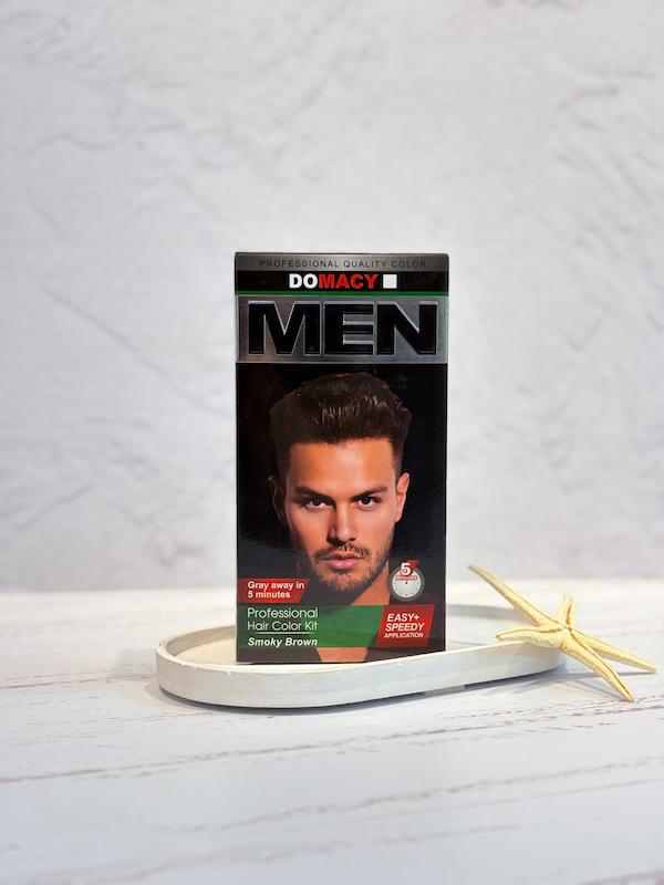 رنگ موی دوماسی مردانه رنگ دودی قهوه ای(کیت رنگ موی آقایان)
