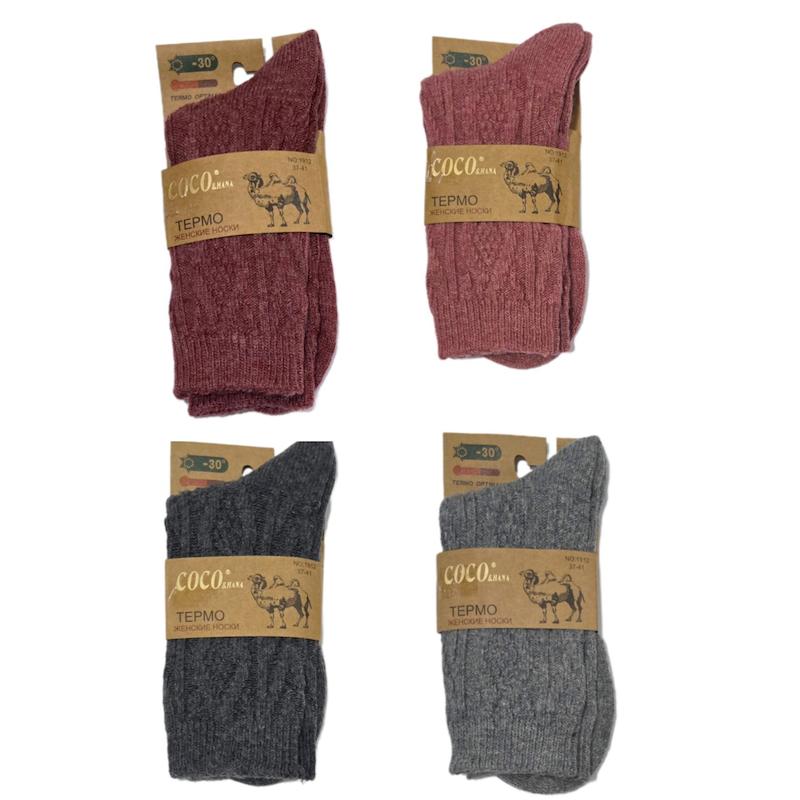 جوراب بافت ساق بلند زنانه پشم شتر برند Coco&hana