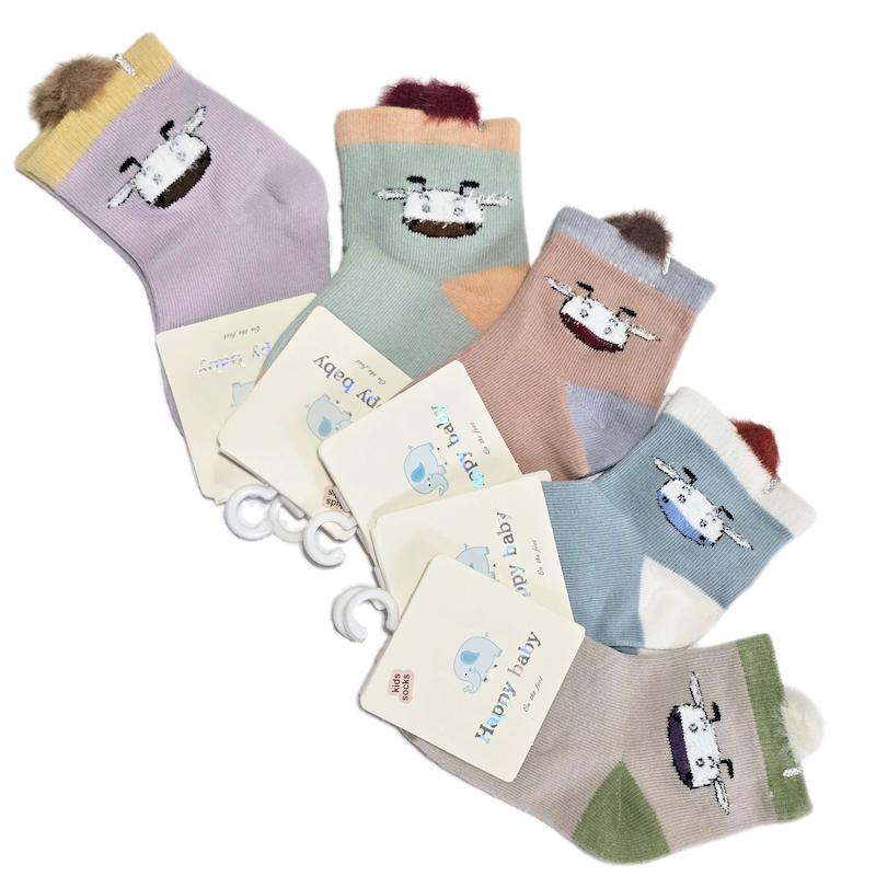 جوراب نخ پنبه نیم ساق بچگانه ۹ ماه تا ۲ سال